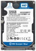 WD3200BPVT Western Digital Scorpio Blue 320GB 5400RPM SATA 3Gbps 8MB Cache 2.5-inch Internal Hard Drive