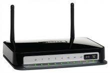 DGN2200-100UKS NetGear DGN2200 2.4GHz 300Mbps IEEE 802.11b/g/n Quad-Ports RJ-45 RJ-11 USB ADSL2+ 10Base-T/100Base-TX Fast Ethernet Wireless Router (Refurbished)