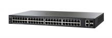 SLM2048T-NA Cisco SG200-50 48-Ports 10/100/1000Base-T RJ-45 Manageable Layer2 Desktop Gigabit Smart Switch with 2 x Gigabit Ethernet Uplink Ports and 2x Shared SFP Slots (Refurbished)