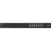 SLM2016T-NA Cisco SG200-18 18-Ports 10/100/1000Base-T RJ-45 Manageable Layer2 Desktop Smart Switch with 2x Gigabit Ethernet Uplink ports and 2x SFP Ports(Refurbished)