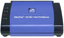 PPSX1 Cisco Linksys EtherFast Print Server 1 x 10/100Base-TX Network, 1 x Parallel 10Mbps, 100Mbps, 20Mbps, 200Mbps (Refurbished)