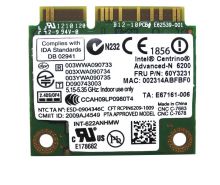 60Y3231 IBM Lenovo Centrino Advanced-N 6200 2.4GHz / 5GHz 300Mbps IEEE 802.11a/b/g/n PCI Express Half Mini Wireless Network Adapter for ThinkPad x201s