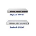 AL2012E34 Nortel Baystack 470-48T 48-Ports 10/100Base-TX Plus 2 GBIC Switch 1U Stackable (Refurbished)