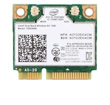 7260HMWWBFOO Intel Dual Band 802.11b/a/g/n Wireless-AC 7260 PCI Express Half Mini Network Card